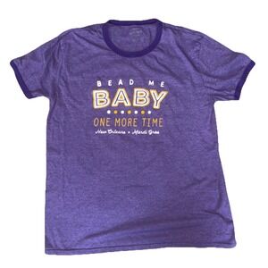 VTG New Orleans Mardi Gras Bead Me Baby One More Time Ringer T-Shirt XL VTG?